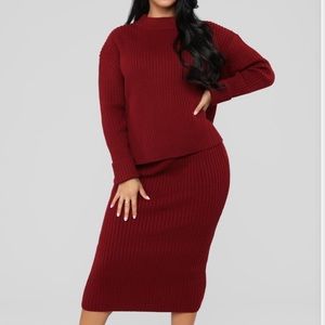 Keep Me Warm At Night Set - Burgundy